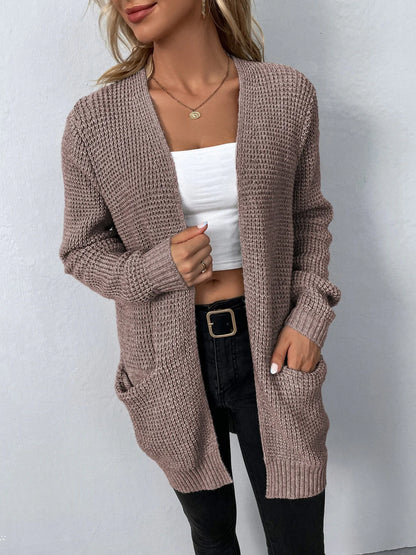 Hazel | LONG SLEEVE KNITTED CARDIGAN WITH POCKETS