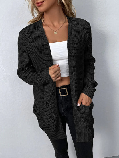 Hazel | LONG SLEEVE KNITTED CARDIGAN WITH POCKETS