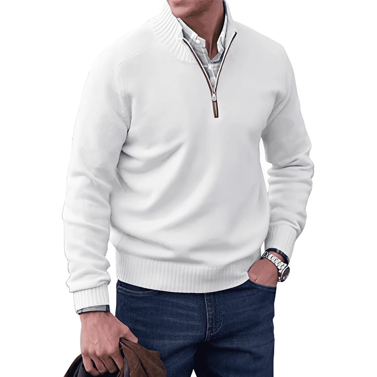 Jerry | Elegant Half Zip Sweater