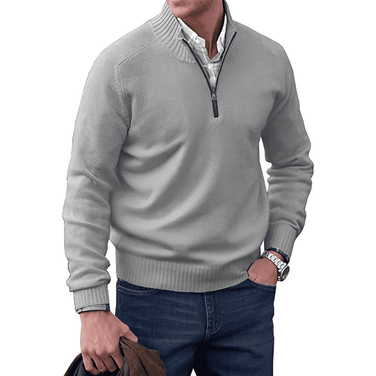 Jerry | Elegant Half Zip Sweater