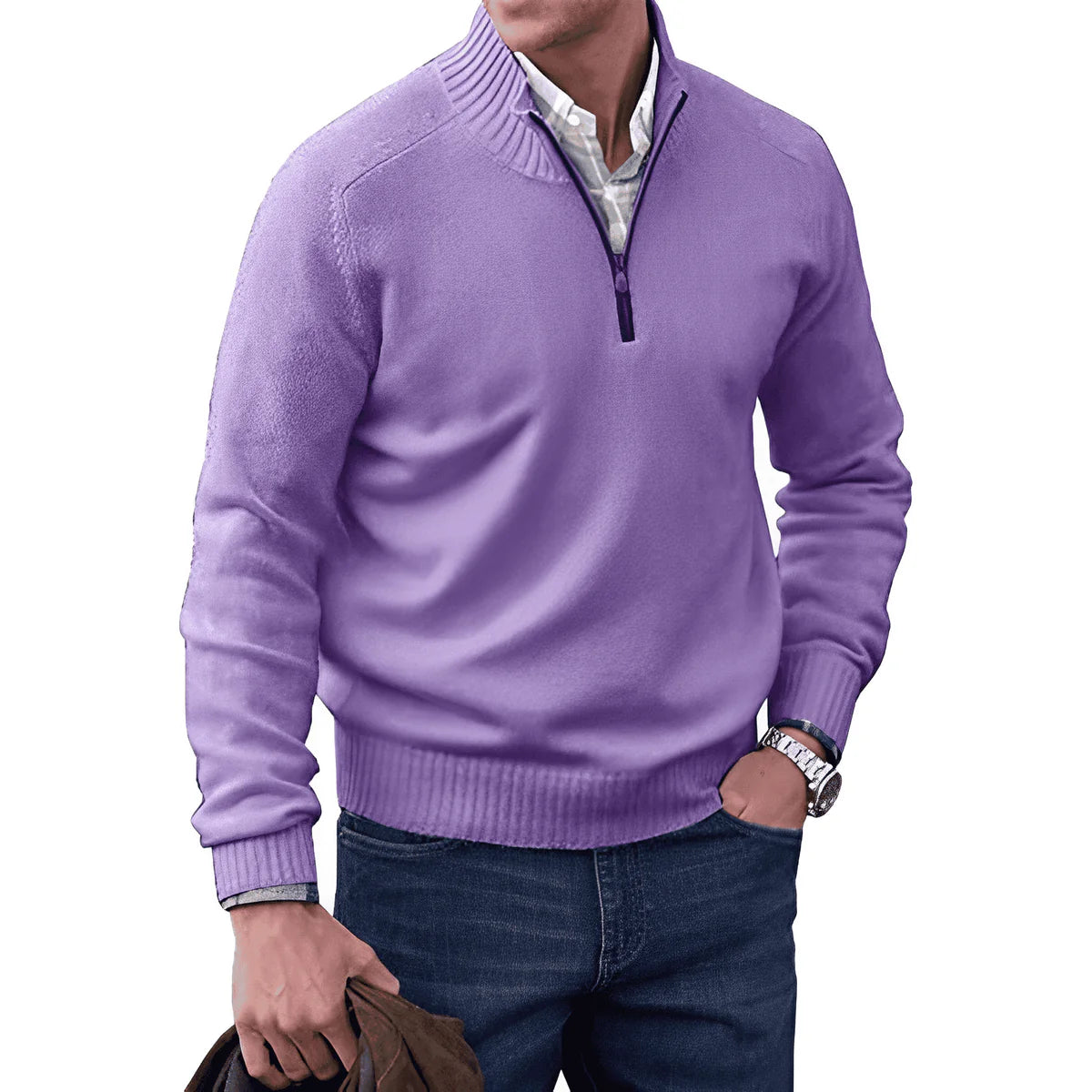 Jerry | Elegant Half Zip Sweater