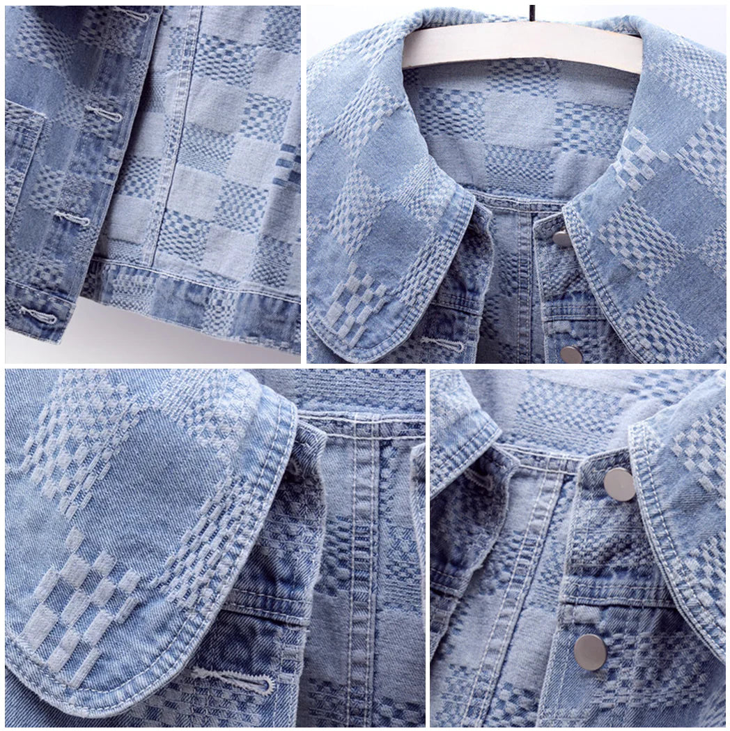 L'AMOURÉLLE BIG COLLAR DENIM JACKET