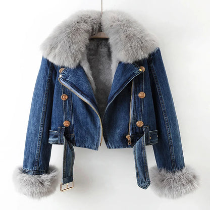 Gira | FUR DENIM JACKET