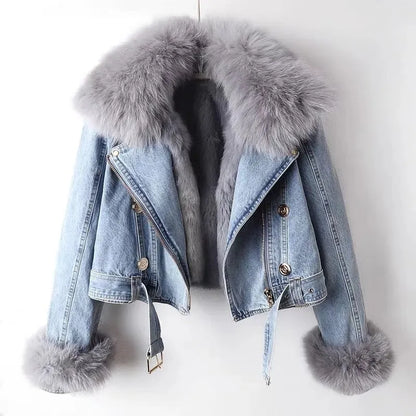 Gira | FUR DENIM JACKET