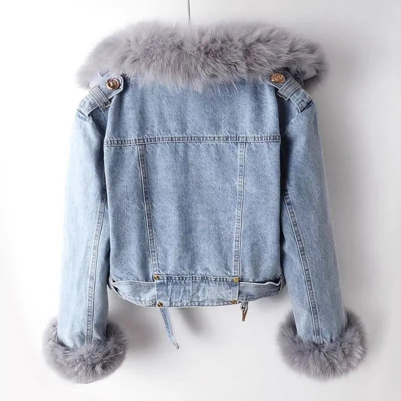 Gira | FUR DENIM JACKET