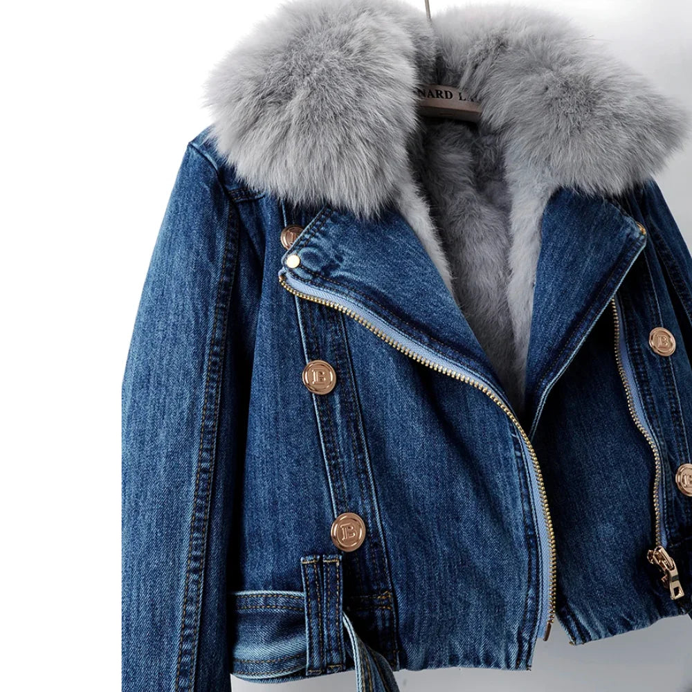 Gira | FUR DENIM JACKET