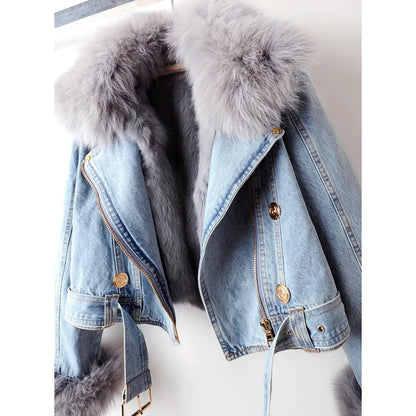 Gira | FUR DENIM JACKET