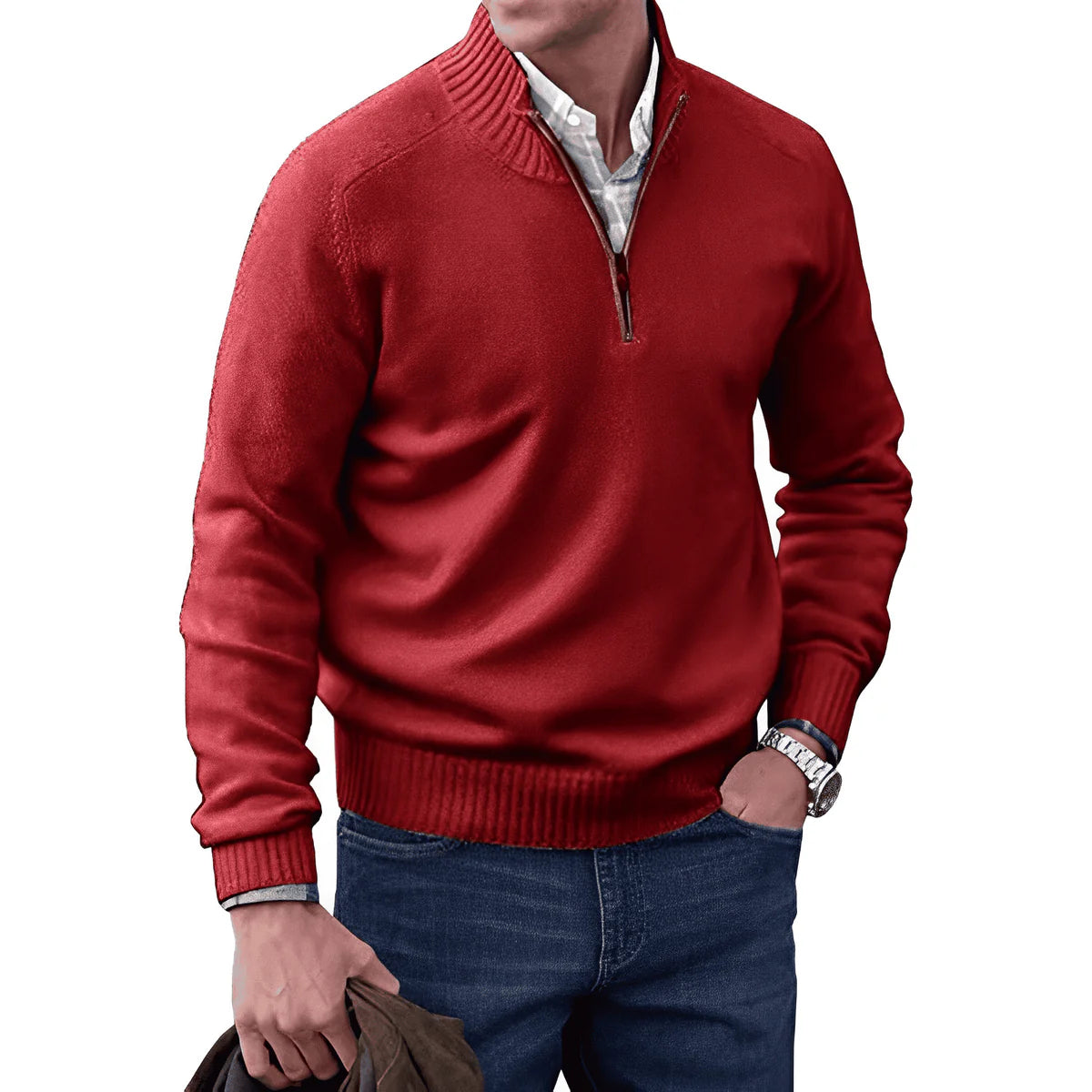 Jerry | Elegant Half Zip Sweater