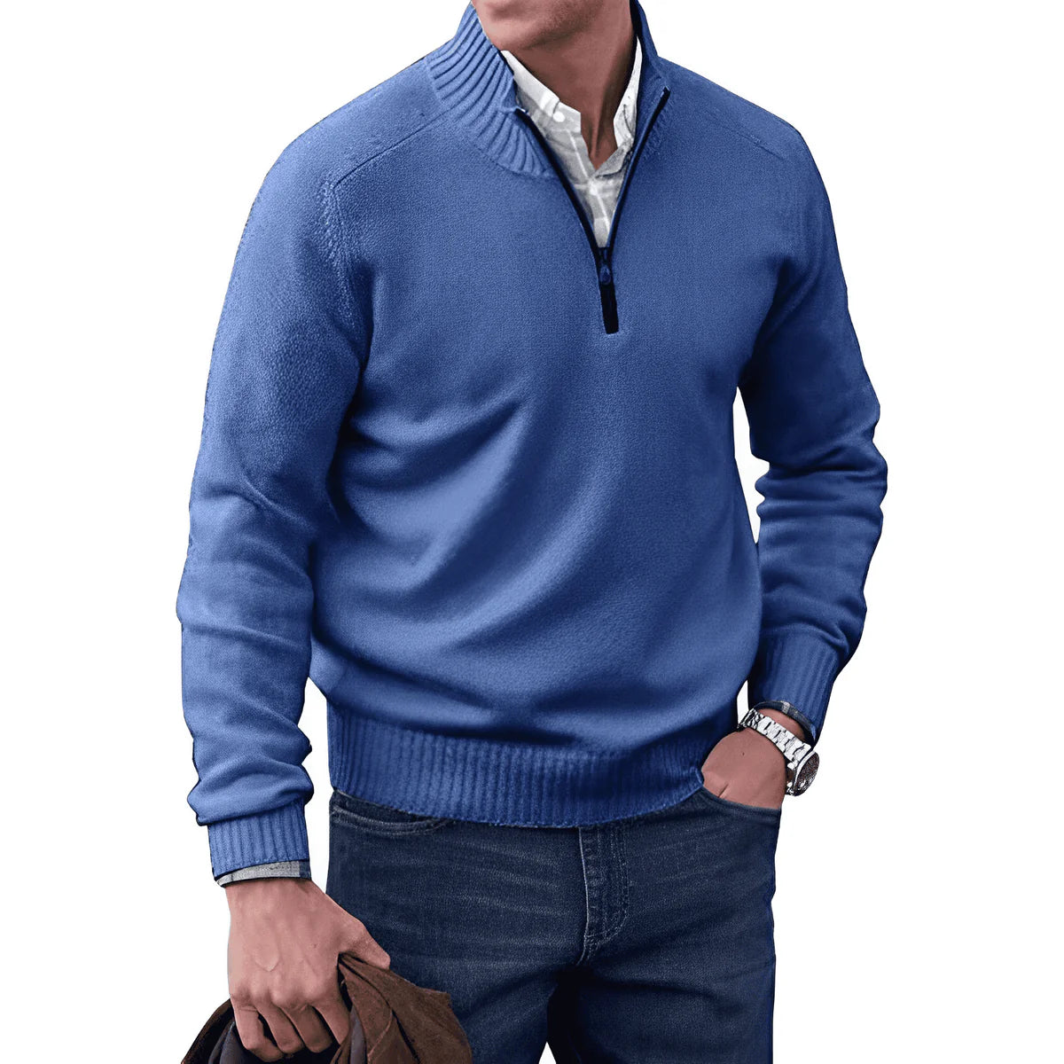 Jerry | Elegant Half Zip Sweater