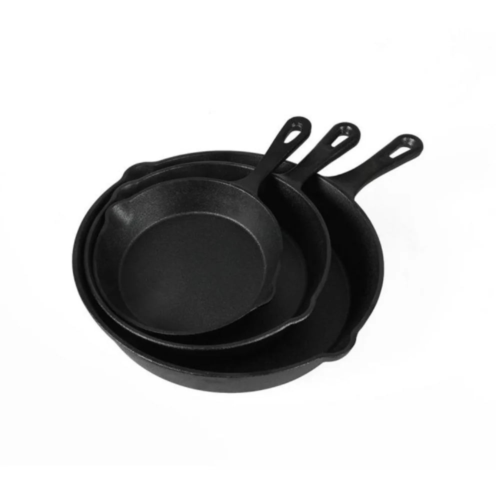 Kleyn | Cast Iron 3 Piece Non Stick Frying Pan Set