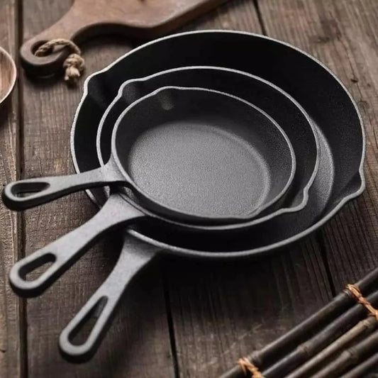 Kleyn | Cast Iron 3 Piece Non Stick Frying Pan Set